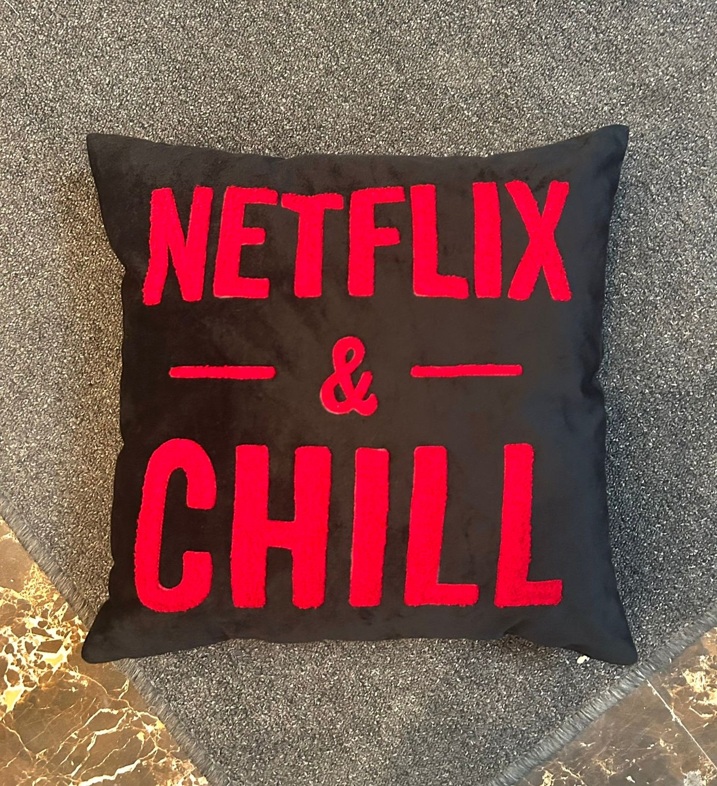 Netflix and chill pillow cover