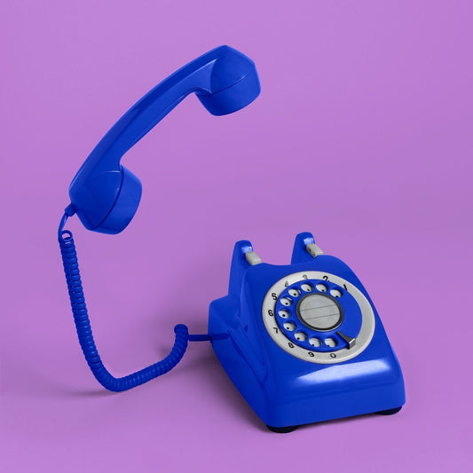 Aesthetic 60’s telephone ( Fade Blue )