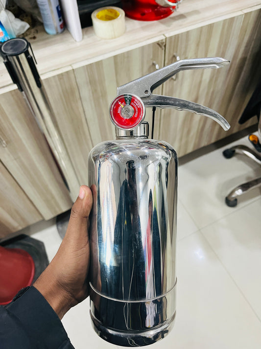 custom silver fire extinguisher