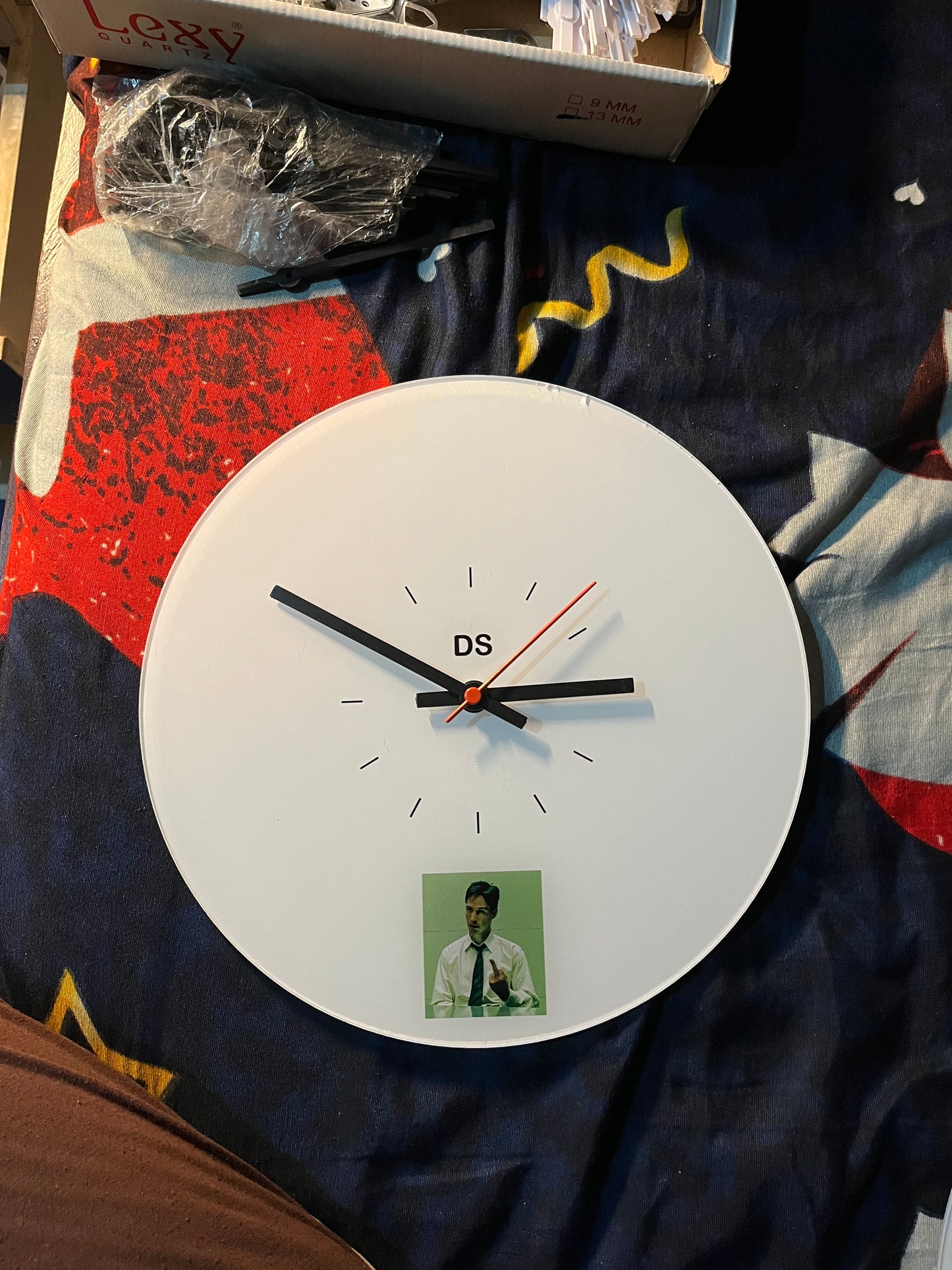 Keanu Reeves aesthetic wall clock